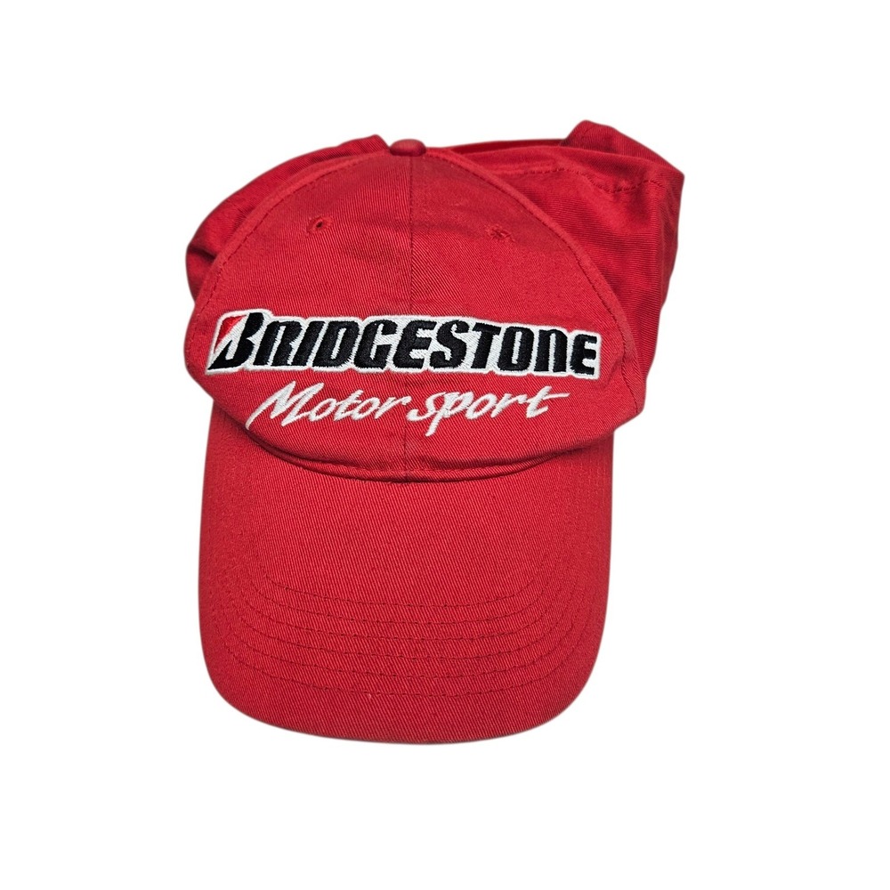 Vintage Bridgestone Motorsport Hat Cap Red Adjustable‎ Racing Grand Prix F1